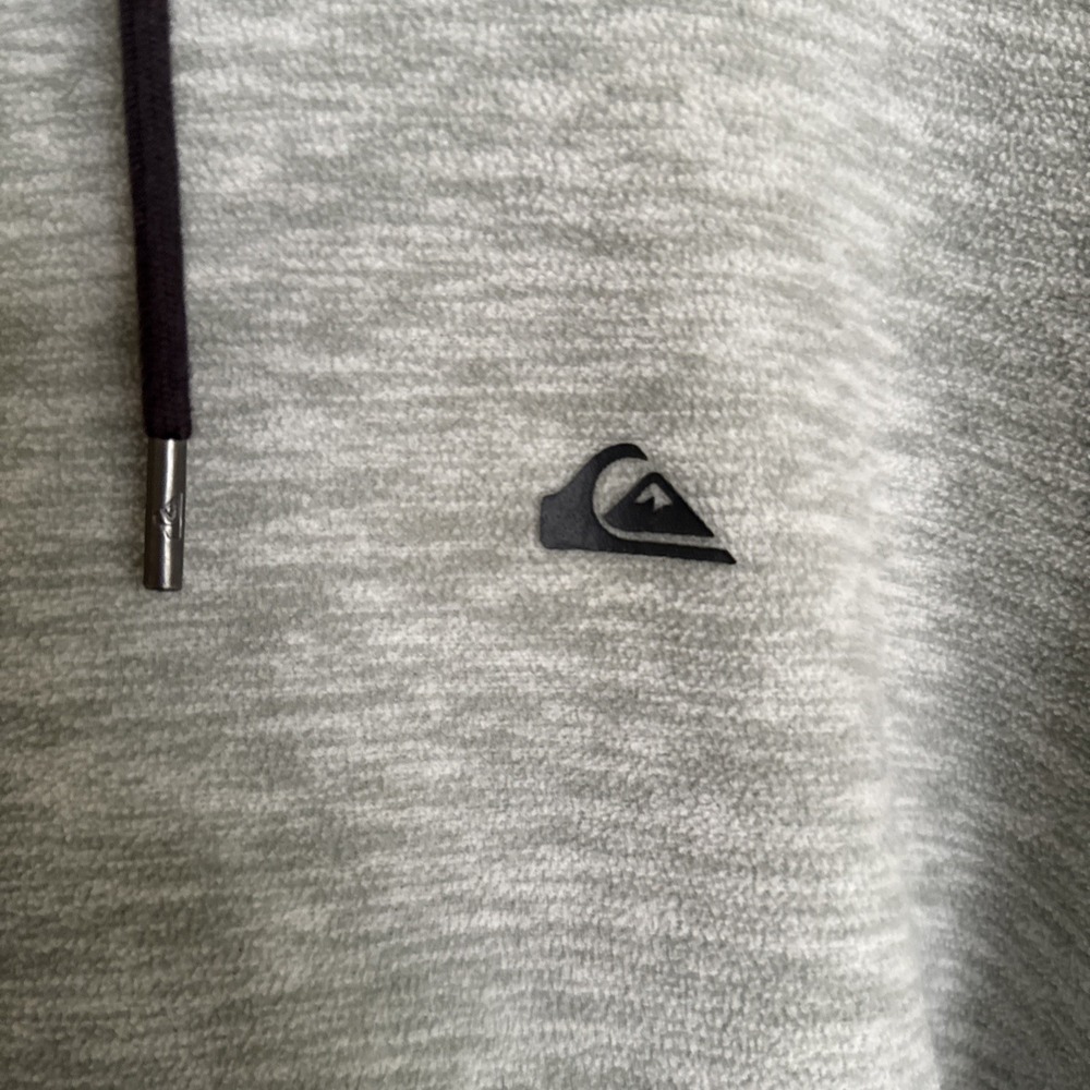 Quicksilver Hoodie Mens 2XL XXL Grey Pullover Hooded Surf Lightweight - Picture 6 of 12
